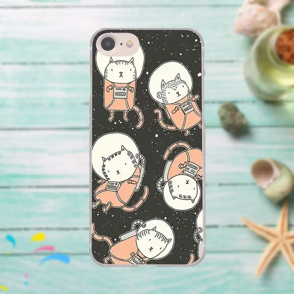 Кошка астронавт собака лиса космическая Луна и Вселенная для Huawei G7 G8 Honor 5A 5C 5X 6 6X 7 8