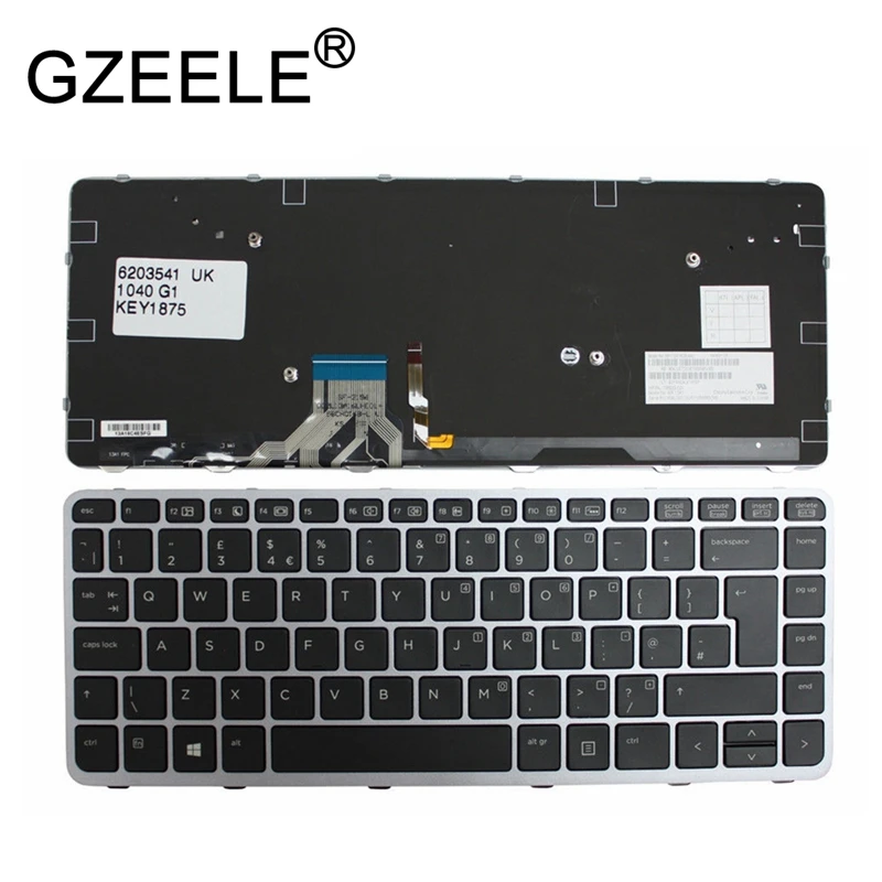 GZEELE новая клавиатура с британской раскладкой для HP Elitebook Folio 1040 G1 G2|Клавиатуры