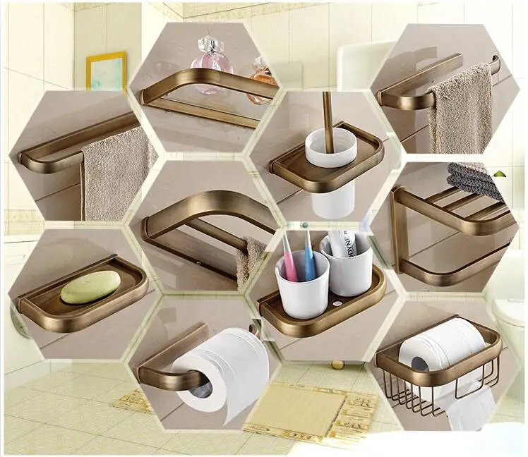Аксессуары для ванной комнаты квадратная основа твердая латунь|set bathroom