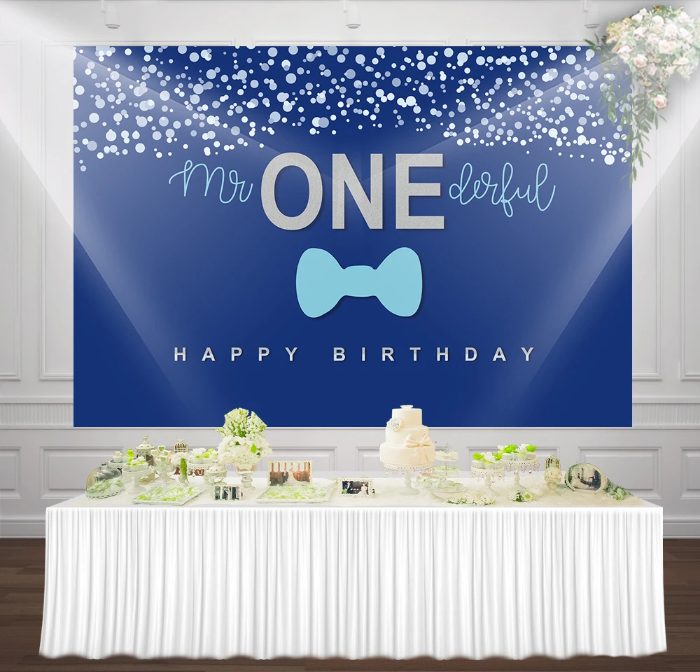 Фон для детской фотосъемки с 1 днем рождения мальчика мистер Onederful