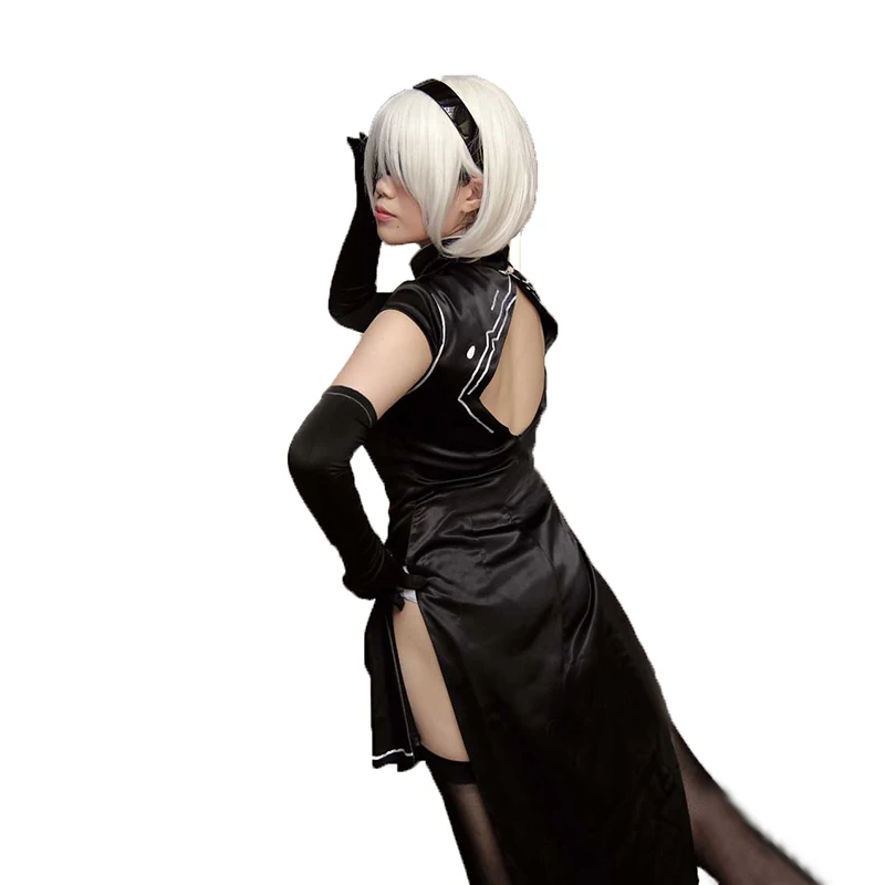 2B NieR Automata Йорга № 2 Тип B Униформа костюм-Чонсам для косплея