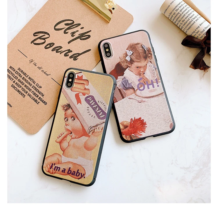 GlamPhone чехол Милый Мультфильм иллюстрация чехол для телефона для iPhone X XS Max XR Мягкий силиконовый чехол для iPhone 7 8 6 6s Plus чехол