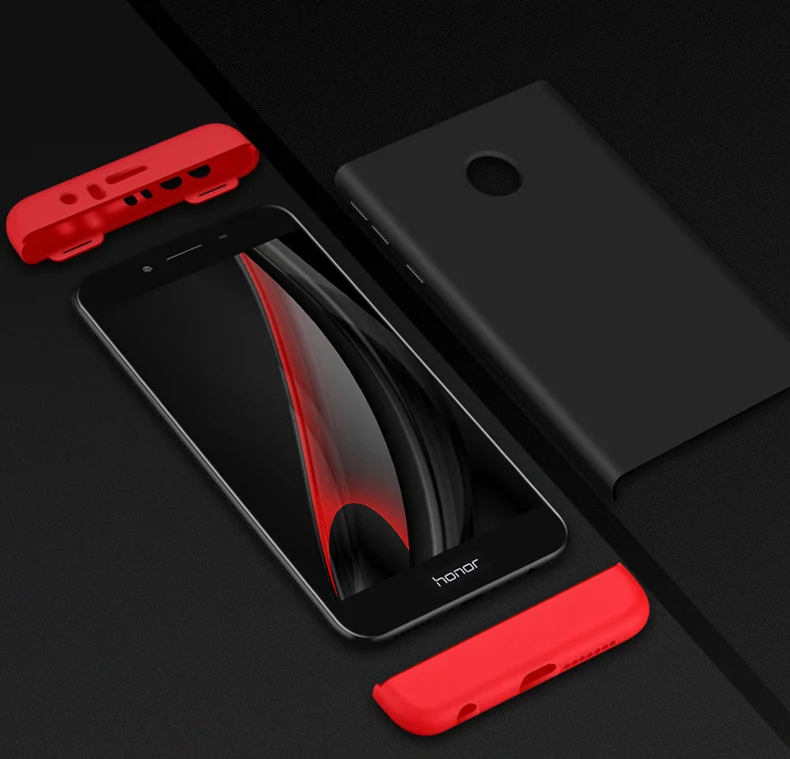 360 Full Body Protection Hard Slim Case Coated Non Slip Matte cover+glass film for Huawei Honor 8 |