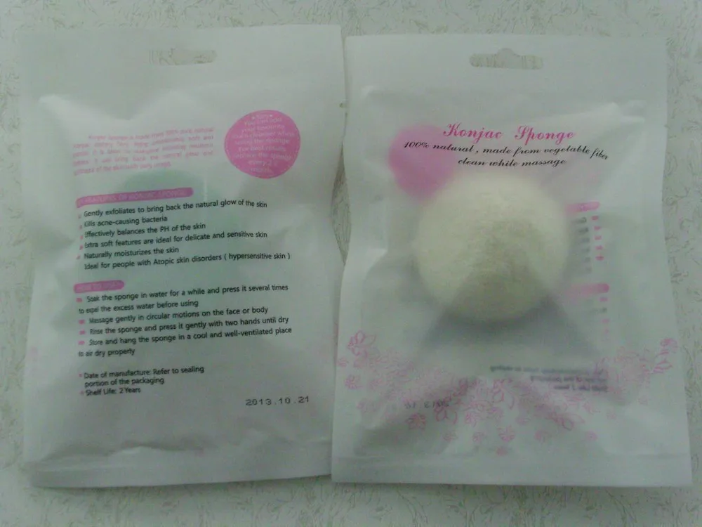 

100% Natural Bamboo Charcoal Fiber Konjac Sponges For Effective Face Bath Skin Cleaning And Care For Natural 70*40mm In English