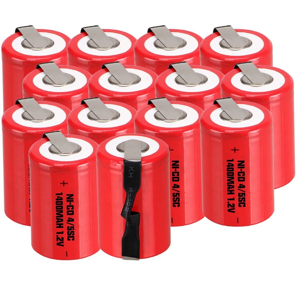 Самая низкая цена 14 шт 4/5SC батареи 1 2 v аккумуляторные 1400 mAh nicd Батарея для