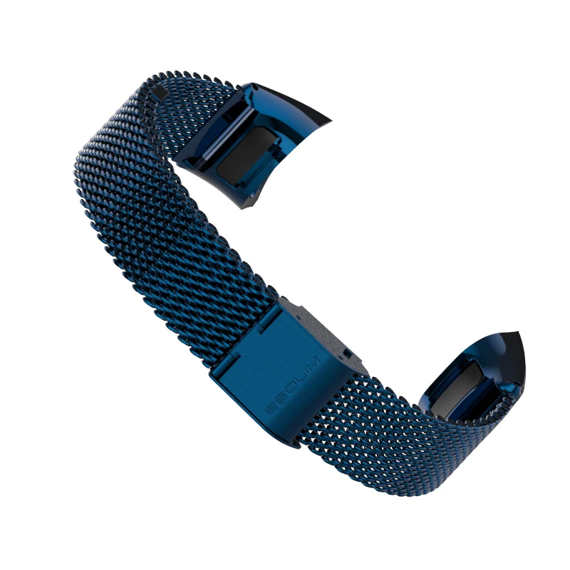 Blue Металлический ремешок Mijobs для Huawei Honor Band 4 браслет из нержавеющей стали аксессуары для Honor Band 4 NFC honor band 5 ремешок - Цвет: Blue