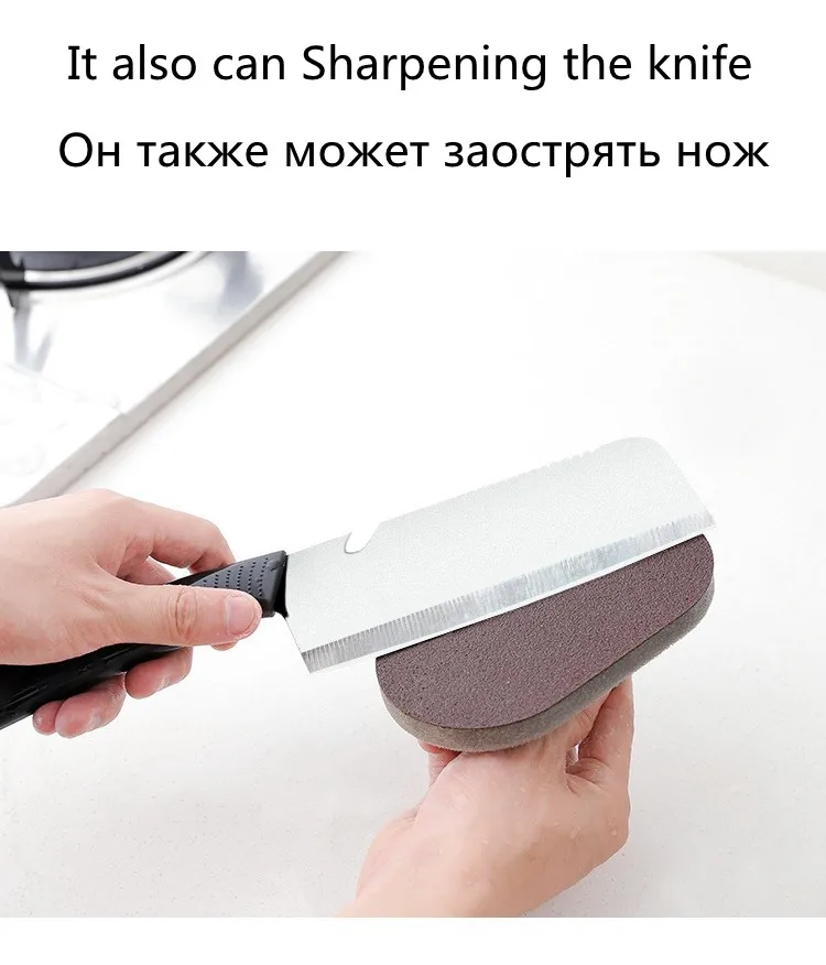 Алмазный песок, кухонная губка для очистки от накипи, Волшебная кастрюля, щетка для чистки окон, губка с защитой рук, аксессуары для приготовления пищи