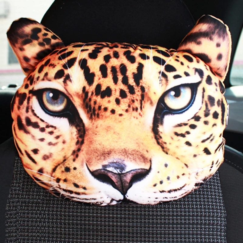 Чехлы на подголовник автомобильного сиденья с 3D-принтом животных активированным