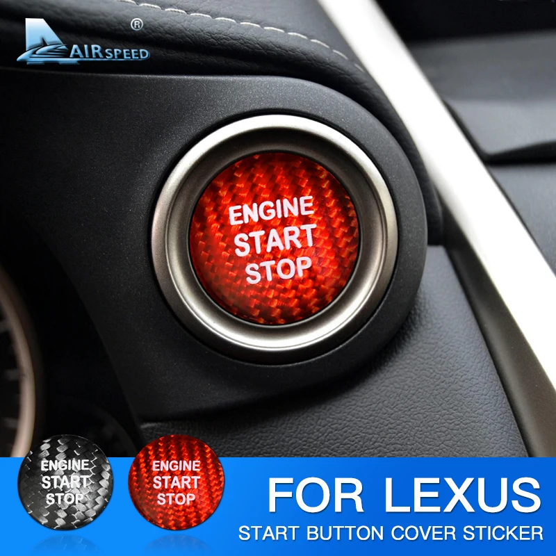Наклейка на кнопку запуска двигателя из углеродного волокна для LEXUS IS250 IS200 IS300 ES350