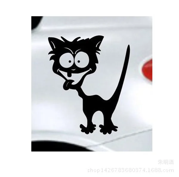 Светоотражающие автомобильные наклейки с забавным котом 13 х11 см|car sticker|reflective car