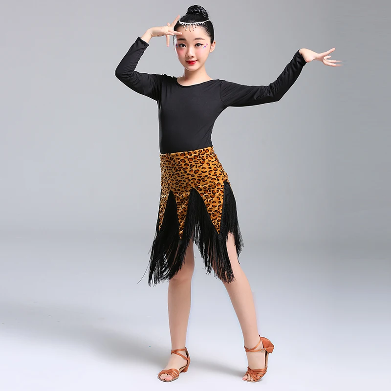 High Quality Children's Latin Dance Clothes New Spring Students Tassel Skirt Show Competition Practice Women | Тематическая
