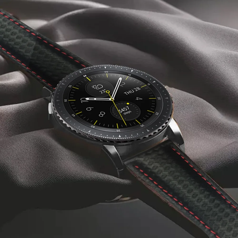 Ремешок AKGLEADER для Samsung Galaxy Watch S4 42 мм 44 новейший браслет из натуральной углеродной