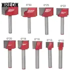 Концевая фреза с хвостовиком 6 мм, концевые Фрезы с ЧПУ, очищающие концевые фрезы, концевые фрезы для деревообработки, инструмент, твердосплавные фрезы, Прямая поставка