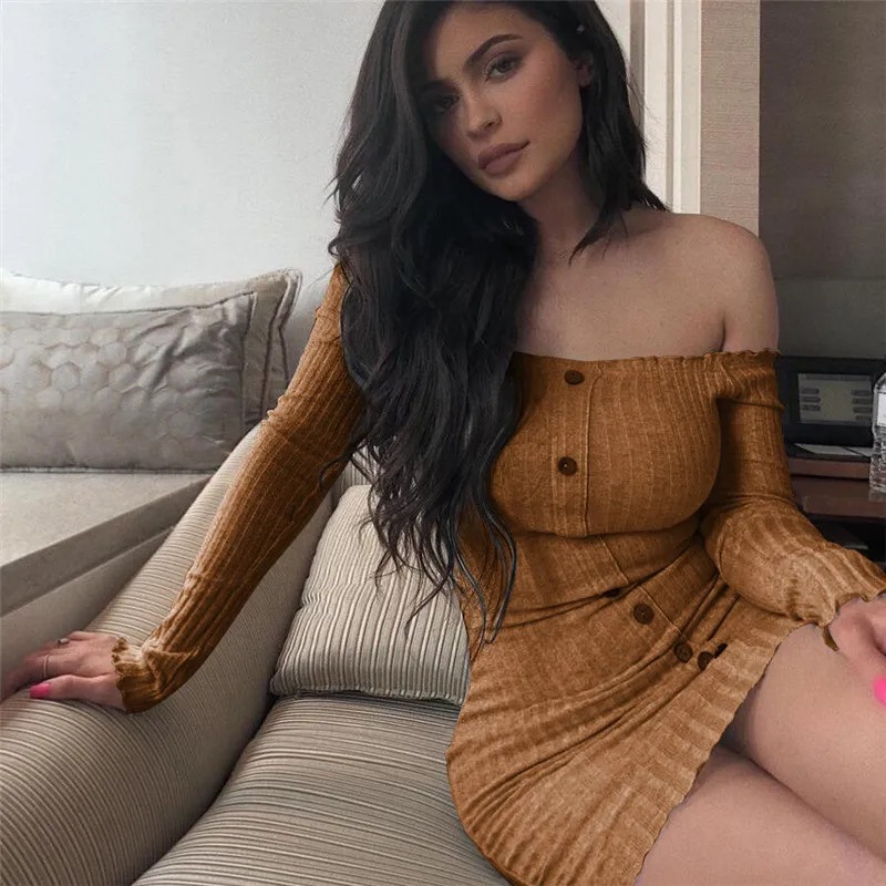 BornToGirl сексуальное облегающее короткое платье с вырезом лодочкой для женщин