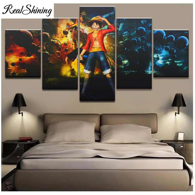 

REALSHINING 5D diy Алмазная Картина японского аниме вышивка крестом, полная, алмазная вышивка бисером, алмаз, мозаика, узоры fs1617
