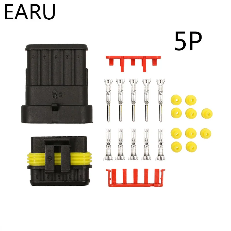 5 комплектов в комплекте 2 pin 1/2/3/4/5/6 Way AMP 1 Супер уплотнительное уплотнение