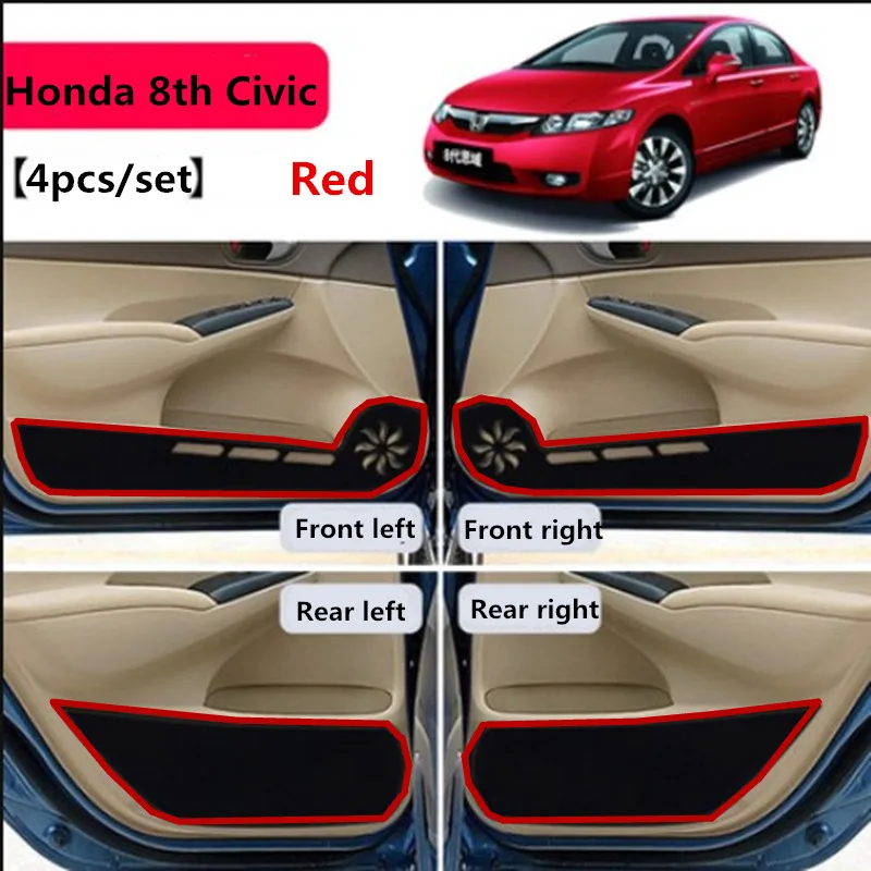TAIJS противоударный Автомобильный Дверной Коврик для HONDA CIVIC 2006 4 шт./компл.