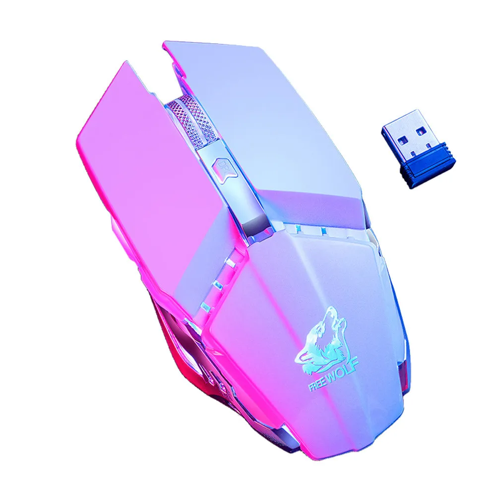 B Бесшумная беспроводная мышь оптическая игровая мышь Бесшумная usb перезаряжаемая мышь 2400 точек/дюйм встроенный аккумулятор для ПК ноутбука компьютера - Цвет: B