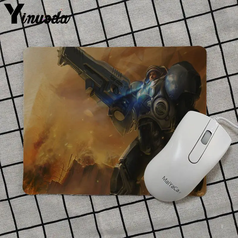 Yinuoda, персональный, крутой, модный, starcraft 2, игра, уникальный настольный коврик, игровой, геймер, коврик для мыши, резиновый, ПК, компьютер, игровой коврик для мыши - Цвет: No Lock Edge25x29cm