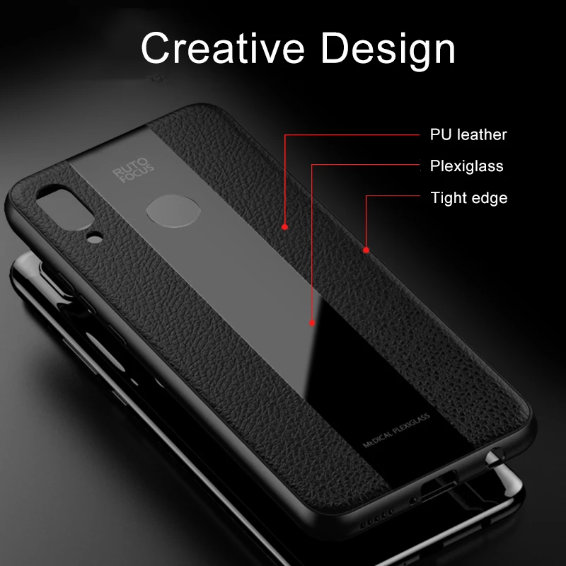 For Huawei Honor 8X Case PU Leather Cover Plexiglass Shockproof Luxury Hard Casing Housing 10 Phone Cases |
