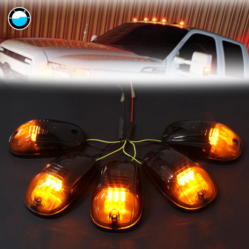 

1set 12v 24v Smoked LED car Roof light Pickup truck lamp for 4x4 offroad SUV Chevy colorado pickup truck warning