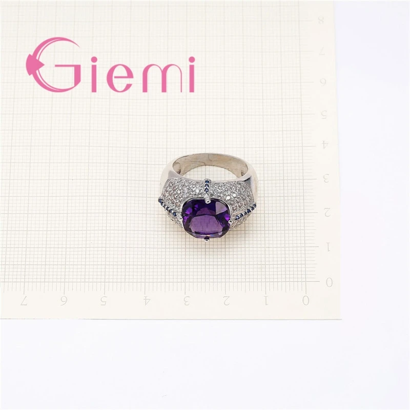 Женское вечерние ЦО с белым кристаллом и фианитом в форме сердца|Кольца| |