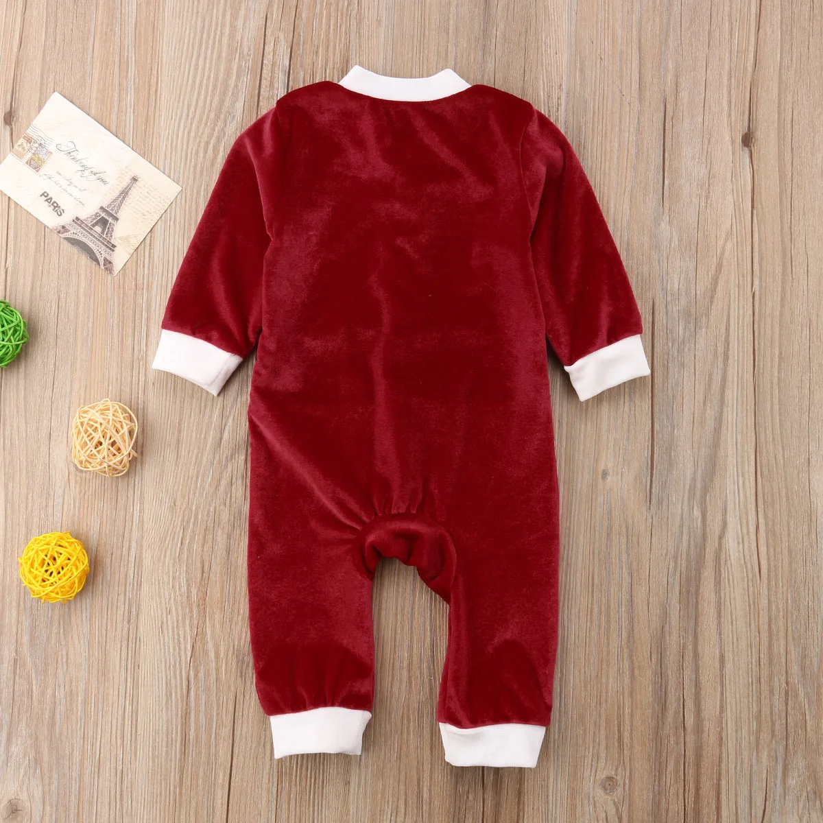 

Newborn Toddler Baby Romper Unisex Santa Costume Pajamas Clothes Outfits Size 0-24M