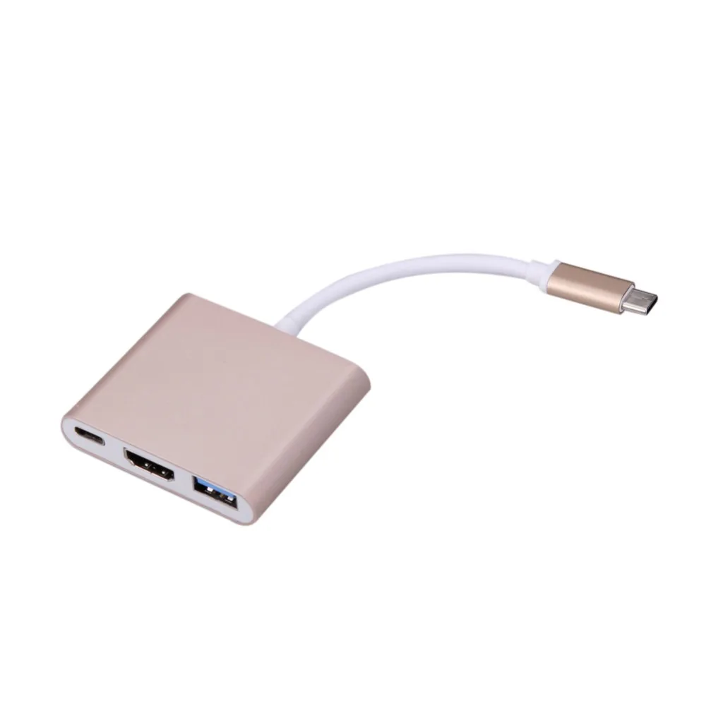 2017 Новый Тип C 3 1 до USB3.0 + HDMI женский многопортовый зарядный адаптер кабель для Apple