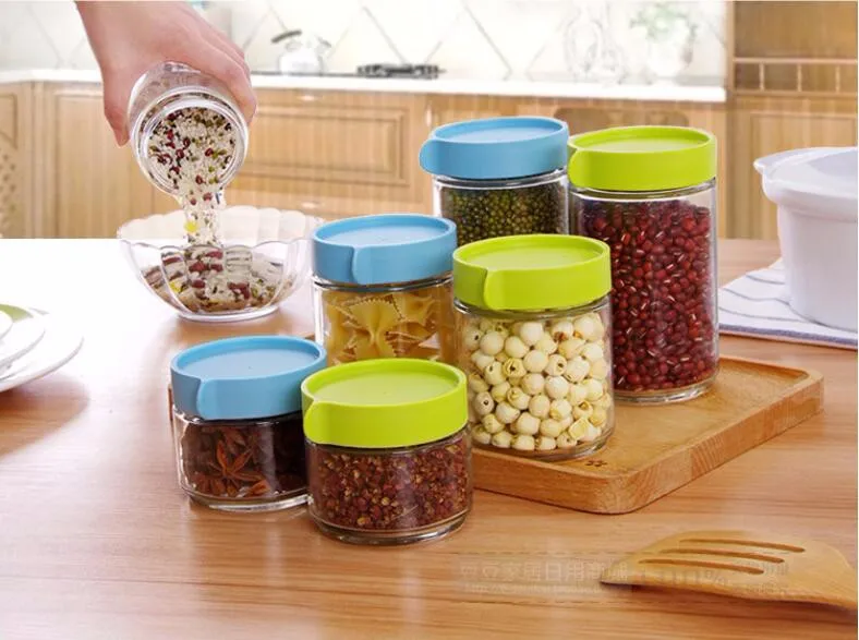 Стекло jar Сухофрукты зерна Пластик бак бытовой прозрачный герметичного хранения Бутылочки
