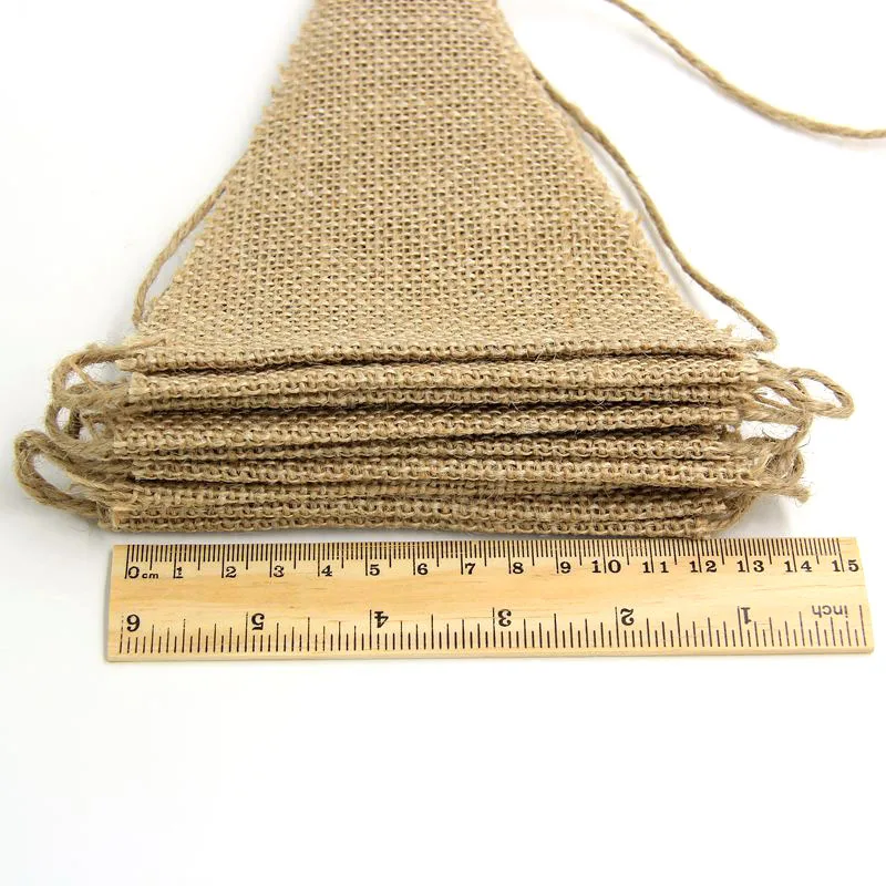 Новые 3M винтажные джутовые флажки из мешковины баннеры для свадебной вечеринки