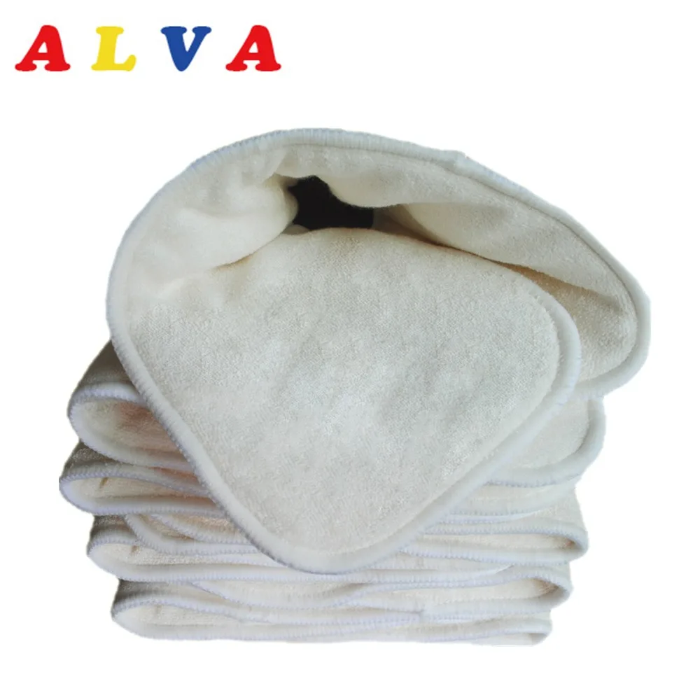 10 шт. антибактериальные органические вставки из бамбука и микрофибры|5 layers bamboo|5