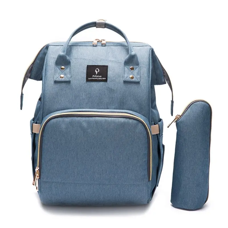 light blue Интерфейс подгузник для беременных сумка рюкзак с надписью MOM большой Ёмкость для кормящих сумка для мам - Цвет: light blue