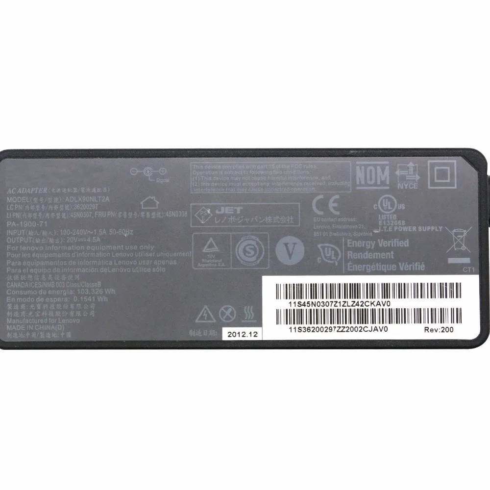 20V 4.5A 90 Вт 7 9*5 5 мм ADLX90NLT2A зарядное устройство для ноутбука Lenovo ThinkPad X200 X200s X201 X210 X220