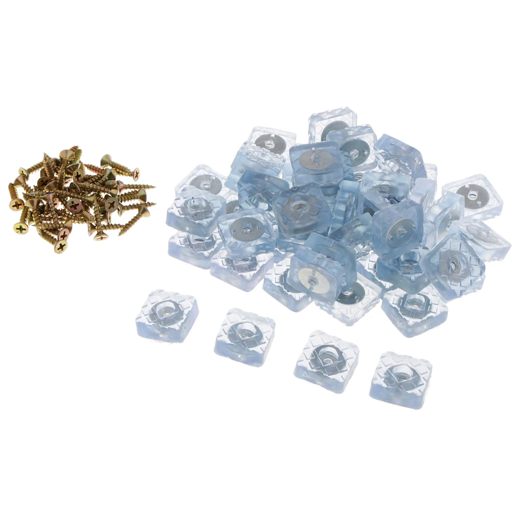 

Clear Rubber Feet Bumpers Pad 50pcs Furniture Transparent Bumper- Noise Dampening Buffer for Door Drawer Cabinet Square