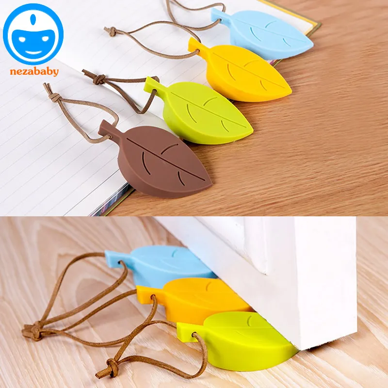 Милые листья для детей защита Мягкая Силиконовая двери детская на пальцы ворота