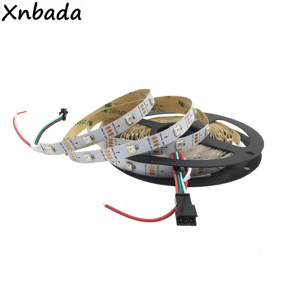 Светодиодная RGB лента WS2812B WS2812 12 В постоянного тока индивидуально Адресуемая Smart