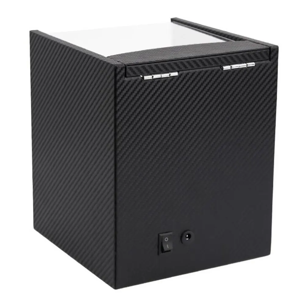 US/EU/AU/UK Plug High Class Motor Shaker Watch Winder Holder Display 2+0 Automatic Mechanical Carbon Fiber Jewelry Box | Наручные часы