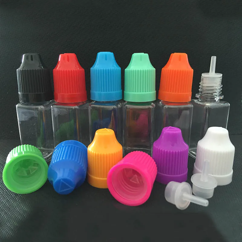 100pcs Empty E Liquid bottle 3ml 5ml 10ml 15ml 20ml 30ml 50ml 100ml PET Plastic Dropper Bottle with ChildProof Cap Nail Gel
