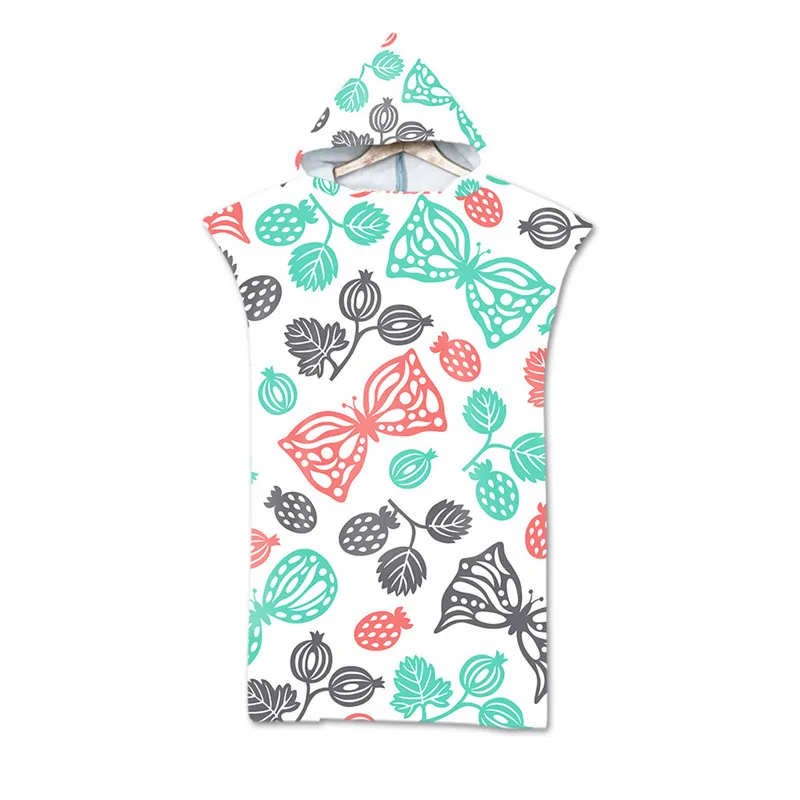Полотенце пончо из микрофибры с принтом фруктов|Полотенца для плавания| |