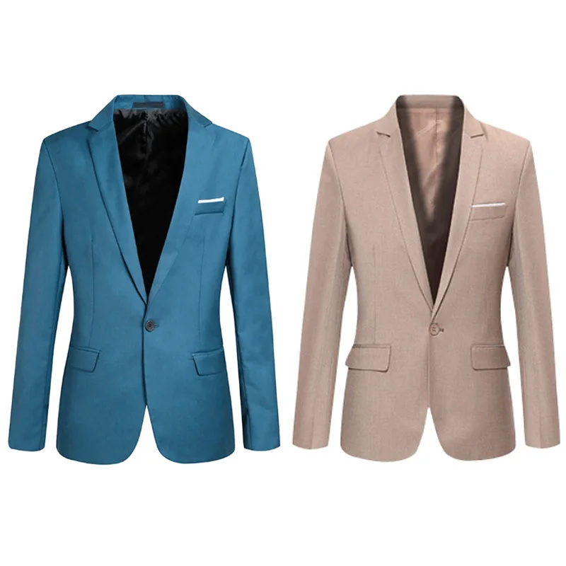 Разноцветный Для мужчин Slim Fit Блейзер Повседневное офисные красавцы куртка
