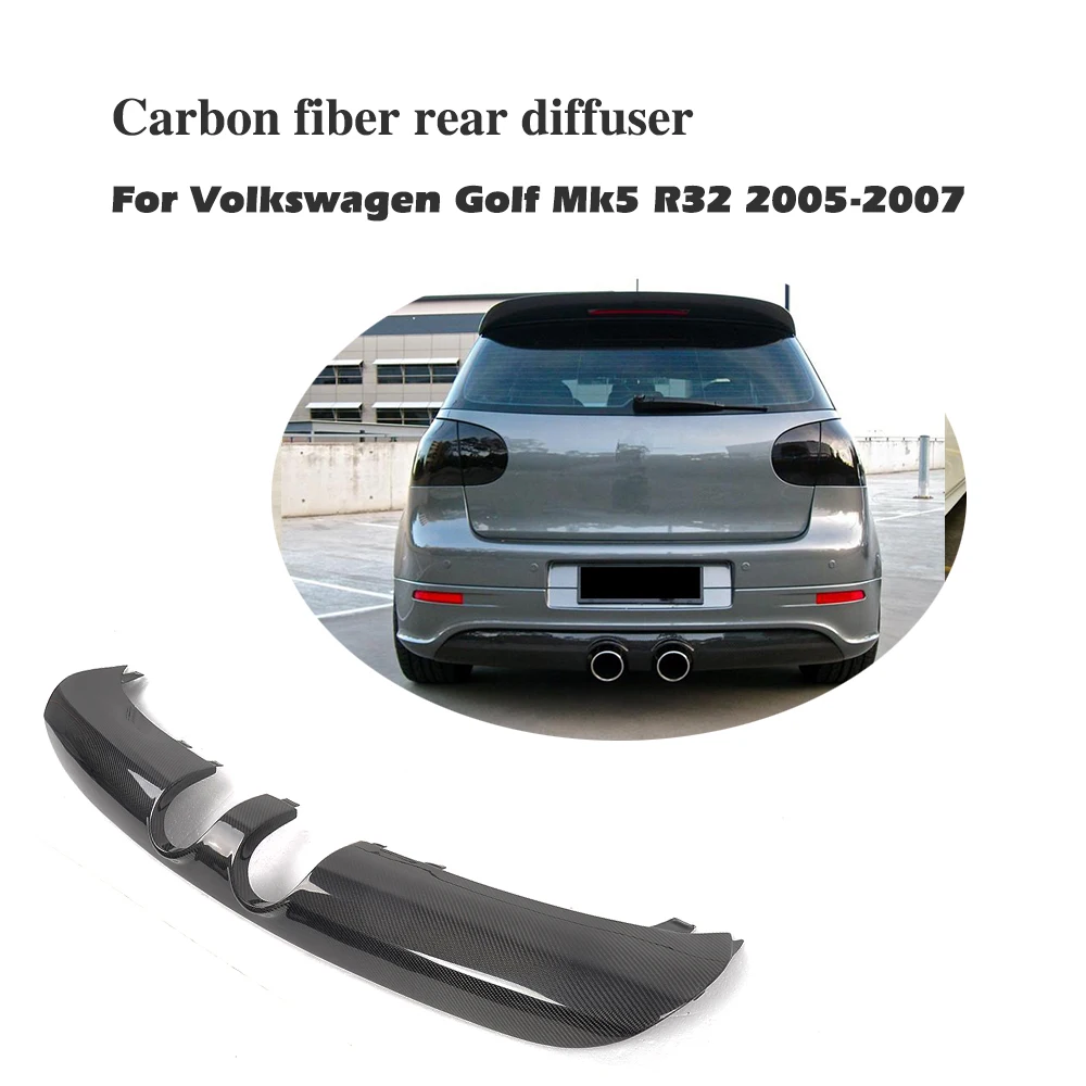 

For Volkswagen VW Golf 5 V MK5 R32 Hatchback 2005 - 2007 Carbon Fiber / FRP Rear Bumper Diffuser Lip Spoiler