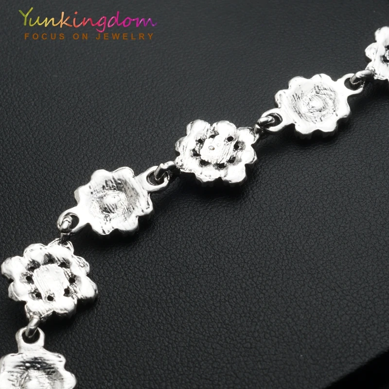 Yunkingdom красочные хрустальные тибетские серебряные цветочные дизайнерские