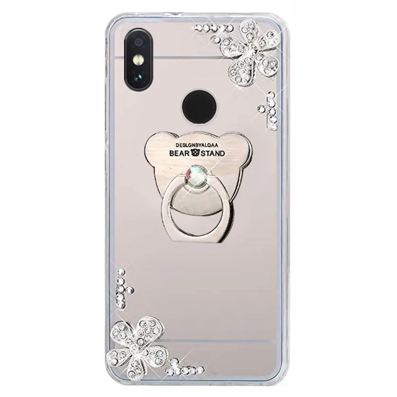 3D зеркальный чехол для Redmi Note 6 Pro с кольцом Xiaomi 8 MI 9 9t 10 pro A1 A2 Lite 5 7 5A S2 K30 K20 7A 8A |