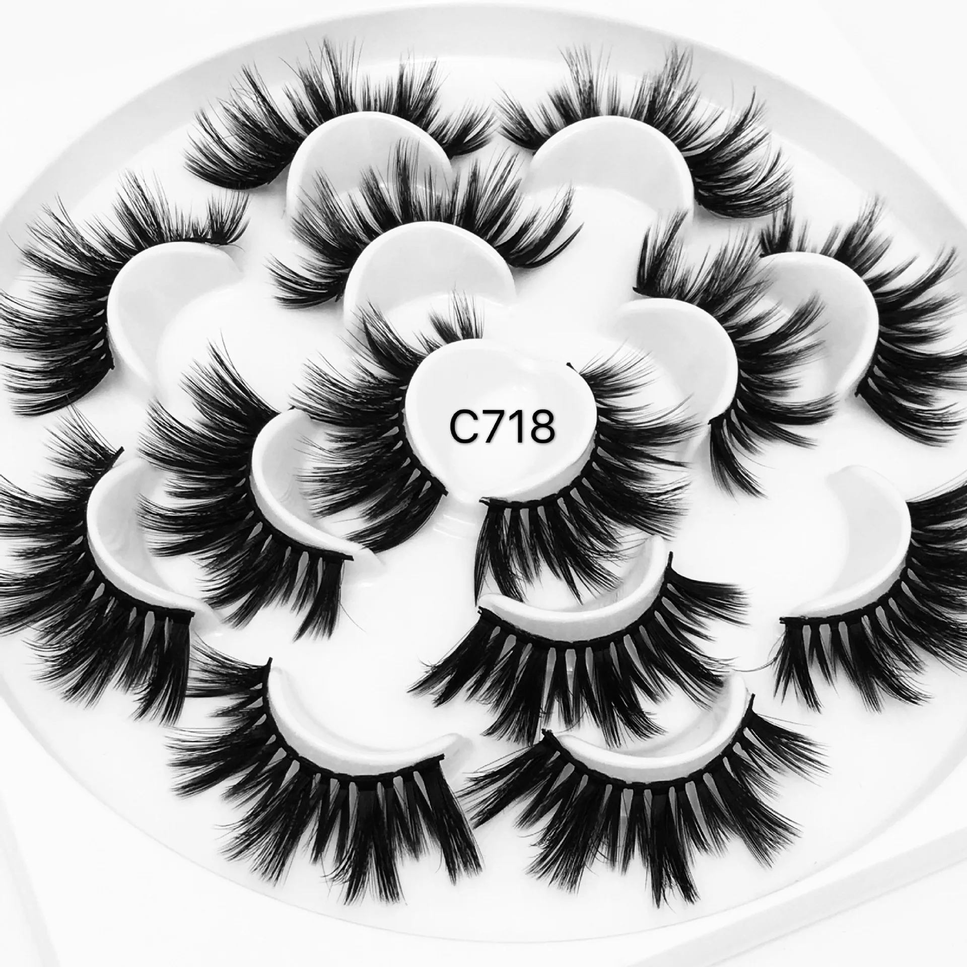 3/5/7/13Pairs3D норки волосы Накладные Eyelashes15-25 мм ресницы толстые длинные тонкие пышная Праздничная не тестировано на норковые ресницы инструменты для макияжа