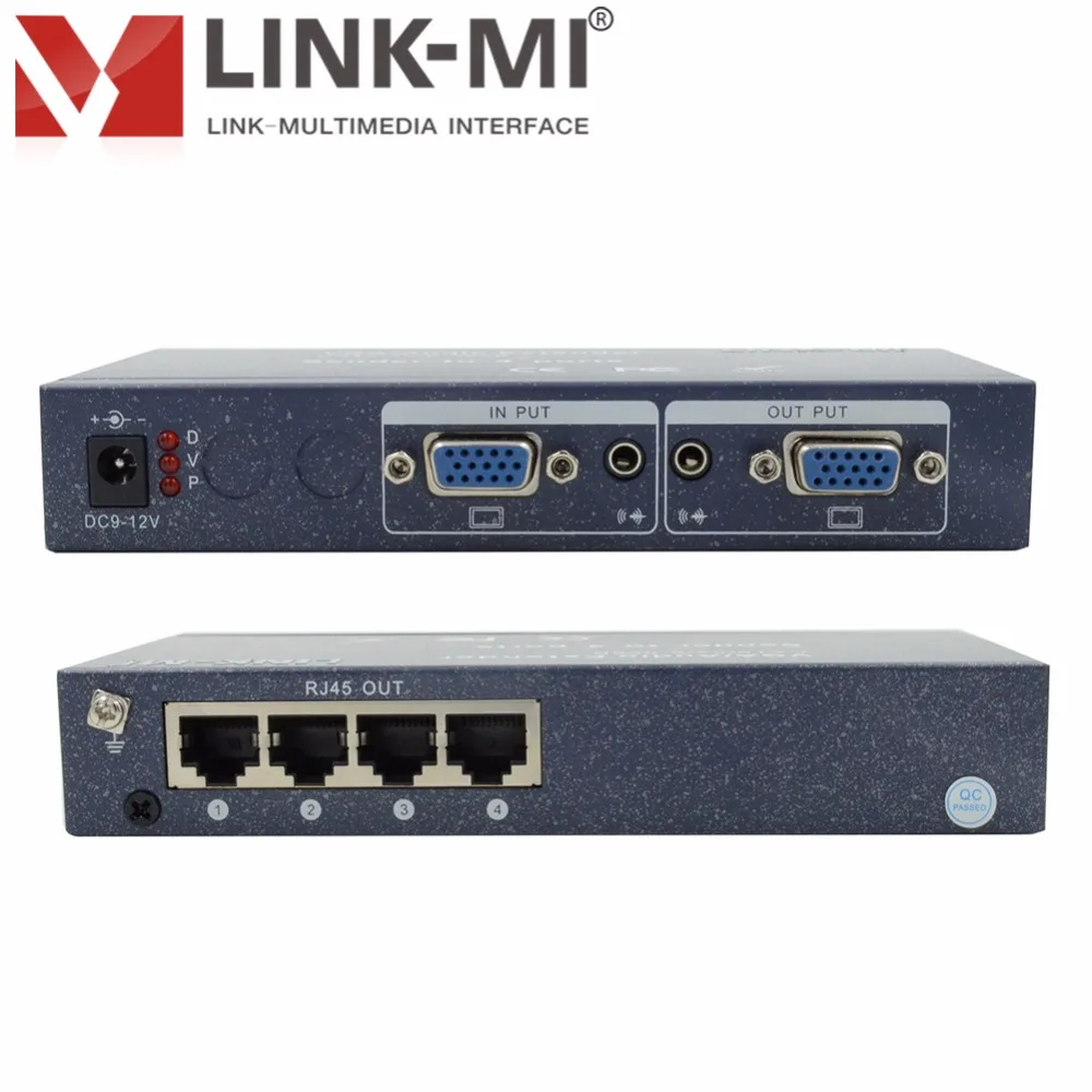 Фото LINK-MI 4 порта VGA удлинитель для передатчика над одним кабелем Cat5 UTP до 100 м/200 м/300 м 1920x1080 с локальным VGA контуром №3