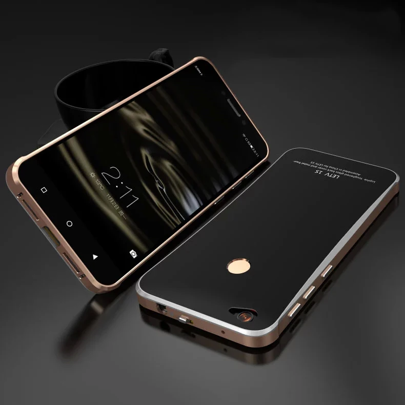 Metal Aluminum Alloy Border & Tempered Glass Back Cover For Letv 1S X500 5.5'' Hybrid Hard Armor Case