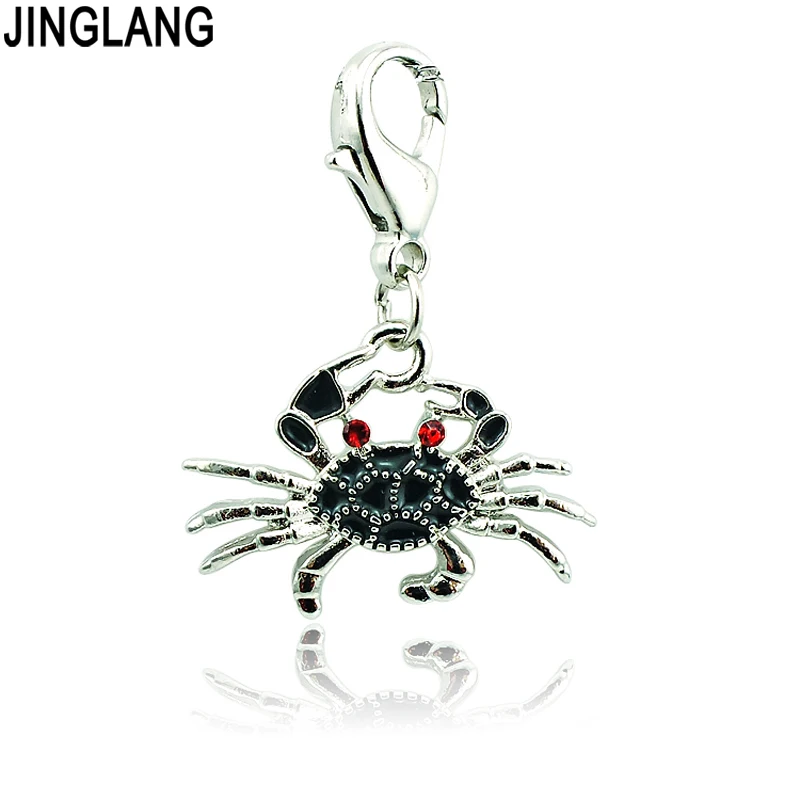 JINGLANG 2016 новое поступление Модные металлические брелоки с 2 эмалевыми цветами