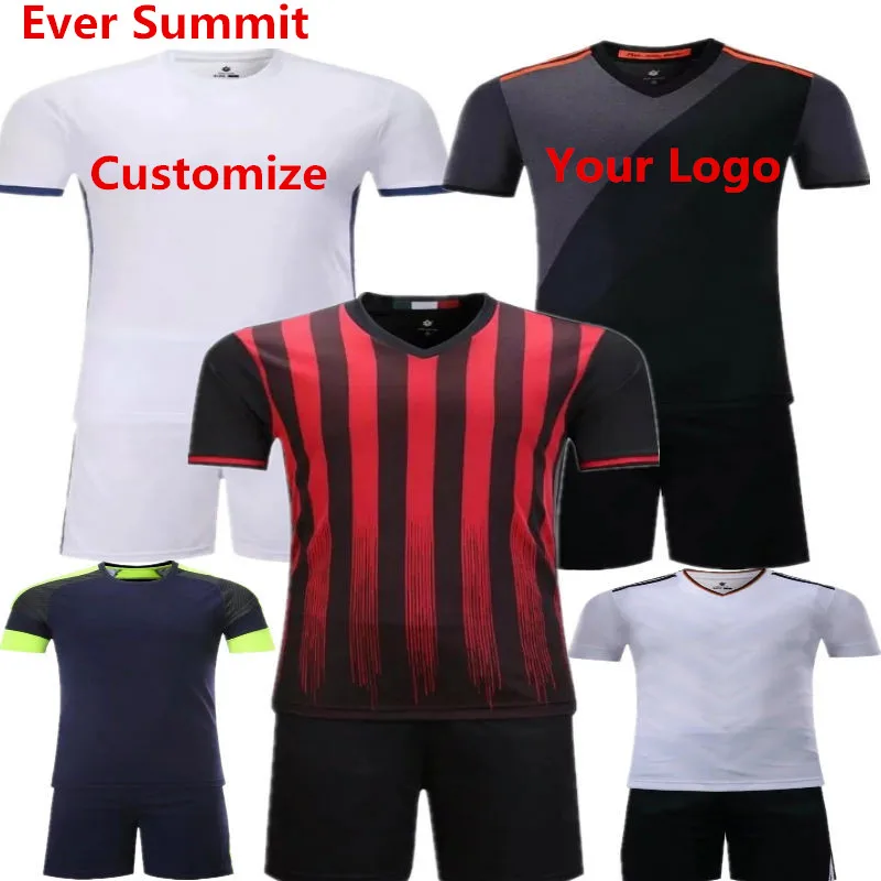 Ever Summit Soccer Jersey S070109 футбольные тренировочные наборы AC пустая версия дизайн Индивидуальный Логотип DIY Jersey de Futbol наборы для взрослых
