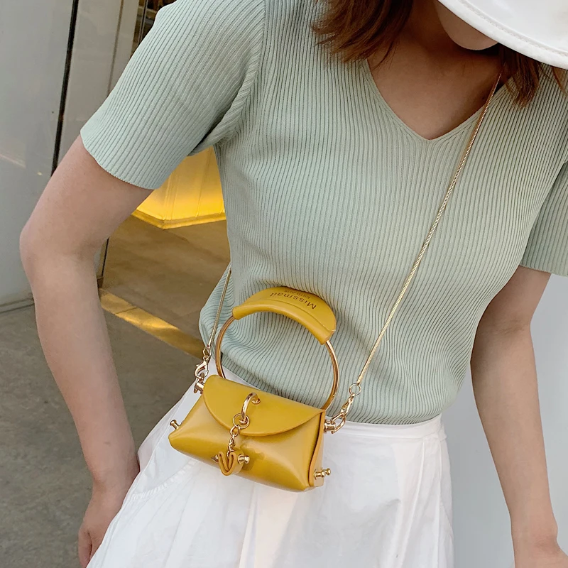 

Elegant Female Mini Tote bag 2019 Summer New High Quality PU Leather Women's Designer Handbag Lock Chain Shoulder Messenger Bag