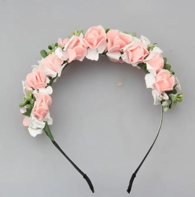 

Christmas flowers headband angel princess fairy cosplay headbands wedding bridal headband garland wreath birthday party gifts